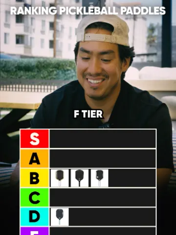 PIKL LA shop video ranking pickleball paddles on a tier list, a shop's video among the top 20 results