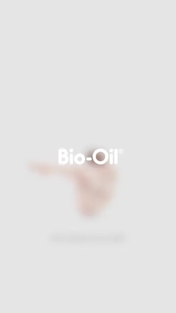 Bio-Oil ad opening frame: the Bio-Oil logo over a soft pale background